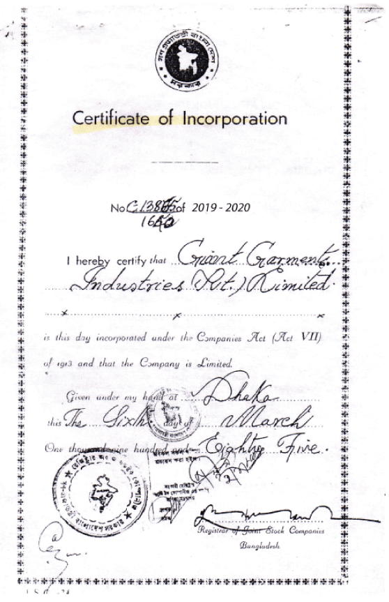 Certificate